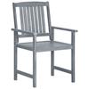 Garden Chairs 2 Pcs Grey Solid Acacia Wood