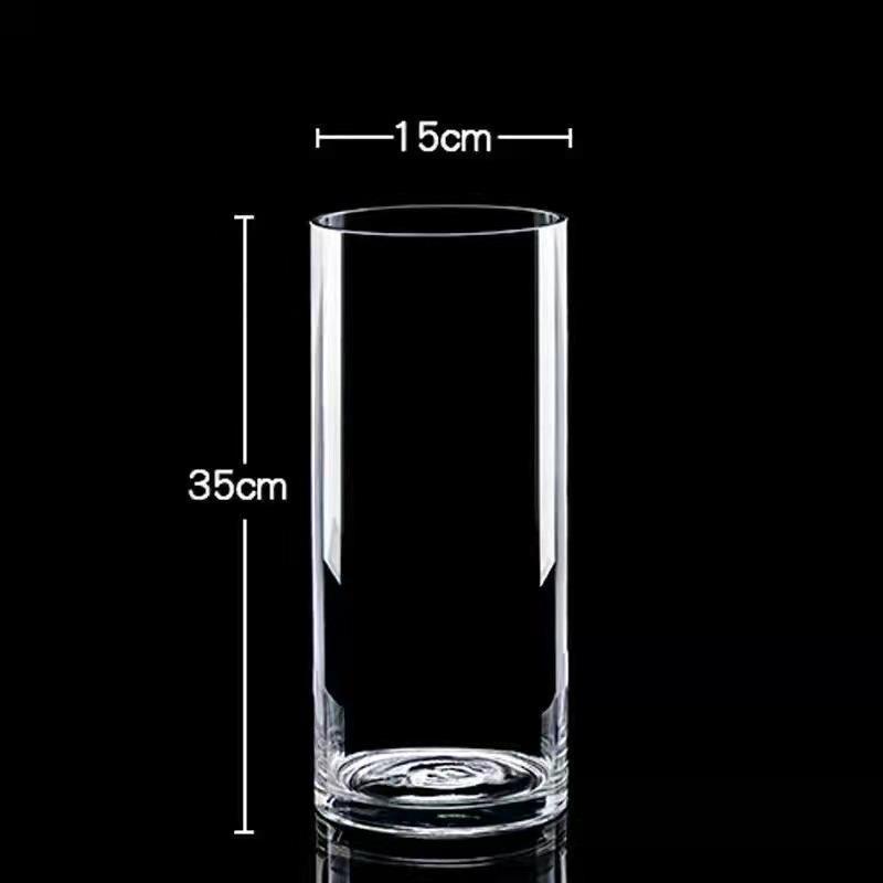 Transparent Glass Flower Vase & Hydroponic Container - Floor Ornament