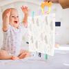 Babyetiketten Sicherheitsdecke Weiche Baumwolle Niedliches Wolkenmuster Beruhigende sensorische Decke mit Beißring