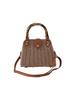 Borsa intrecciata in paglia vintage con manico in bambù, Borsa a tracolla e a mano 2 in 1, Borsa tote bohémien da donna per il pendolarismo
