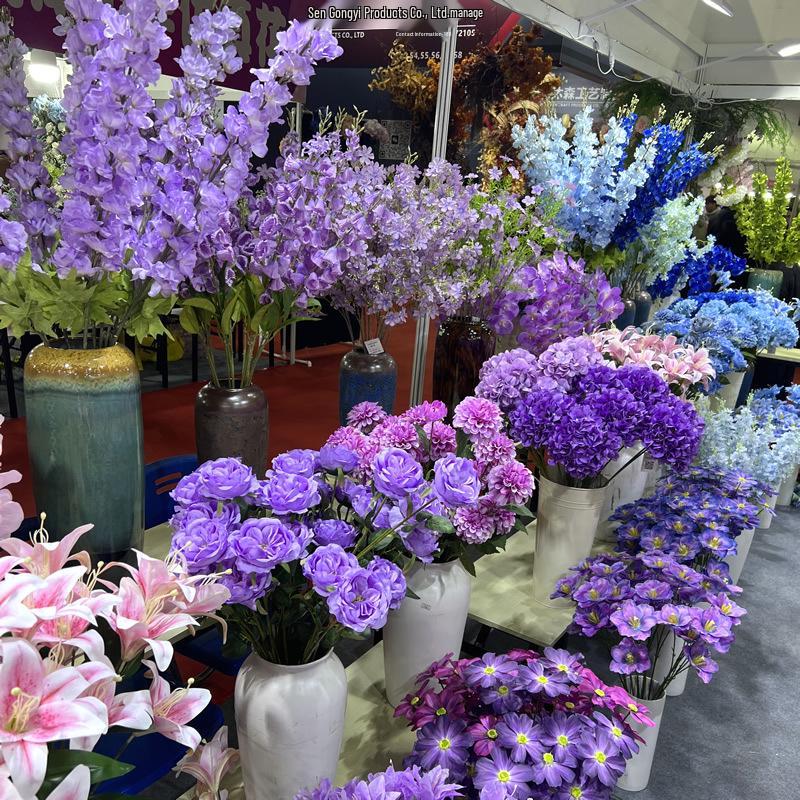 10-Piece Purple Series Artificial Floral Set: Ground Row, Aisle, and Burgundy Wedding Decoration Flowers