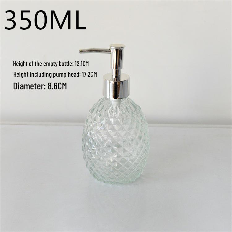 Transparent Glass Press-Top Bottles Set for Hand Sanitizer & Shower Gel