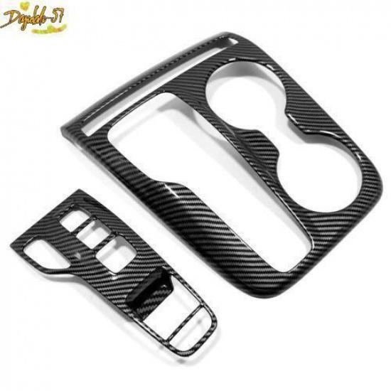 For Hyundai Tucson   Carbon Fiber Console Gear Shift Panel Trim Decor