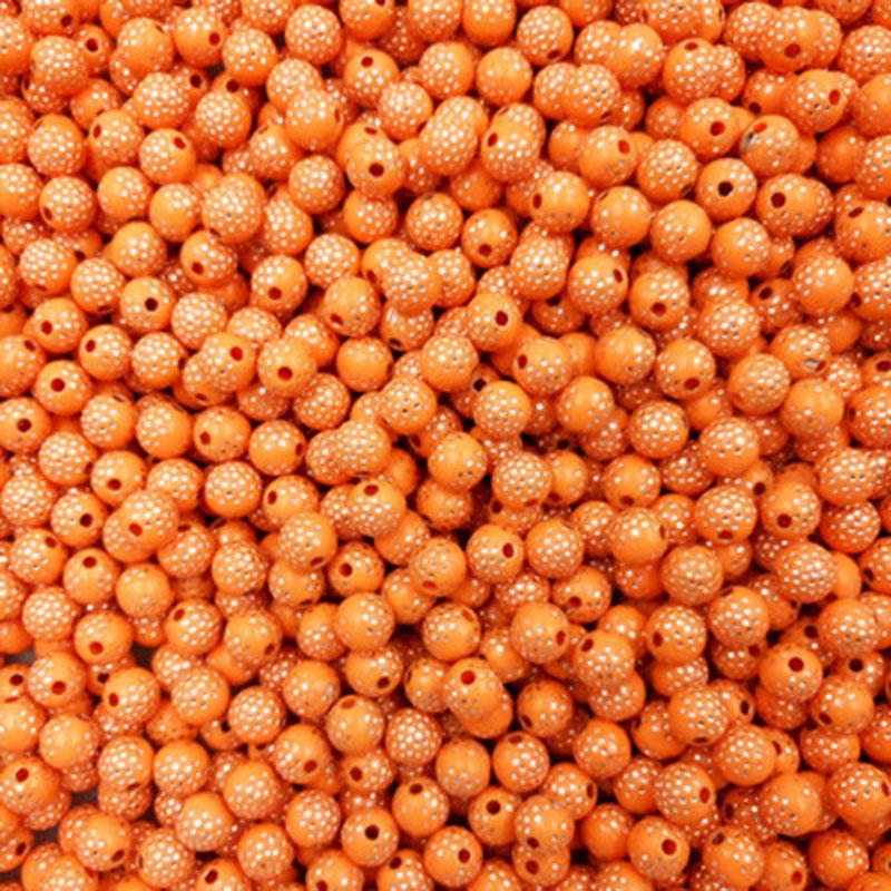 40Pcs 8mm Fashion Shiny Rhinestone Loose Beads DIY Jewelry Findings