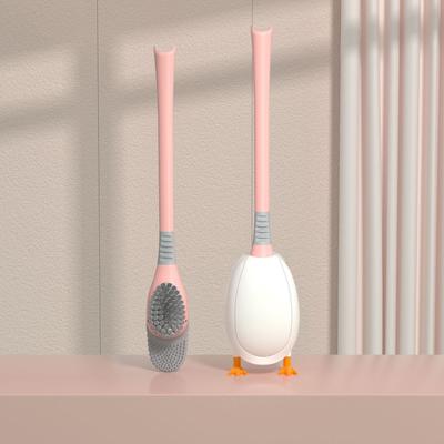 Diving Duck Toilet Brush Wall Mounted Thick Bristles Cute Appearance Colored Toilet Cleaner Brush