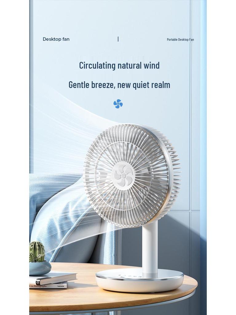 USB Rechargeable Oscillating Desktop Fan for Home & Office