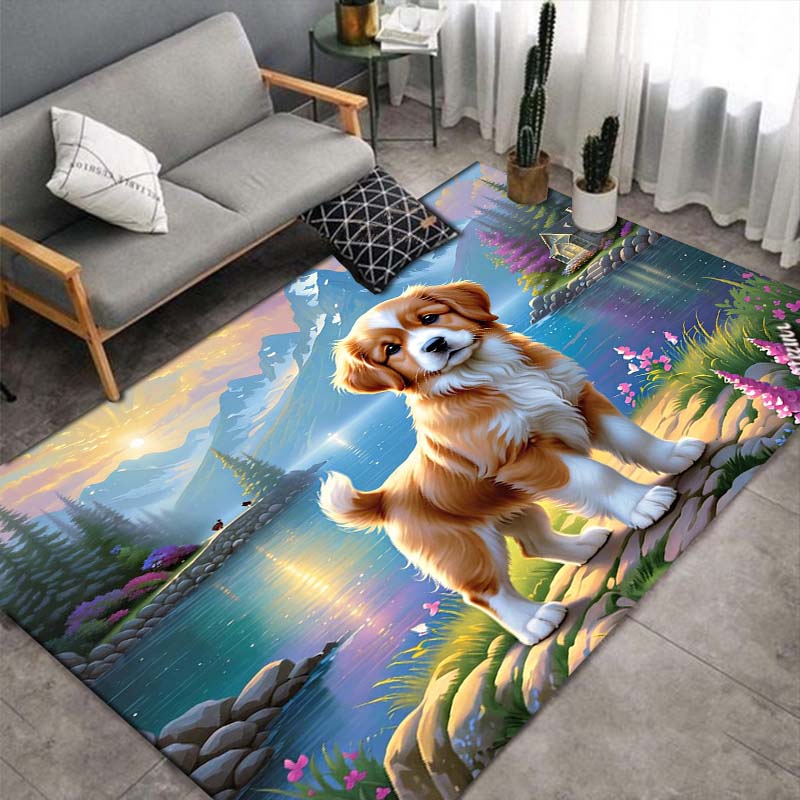 

Lake Border Collie Area Rug, Blue Eyes Dog Mat 40x60cm( 15x23in )