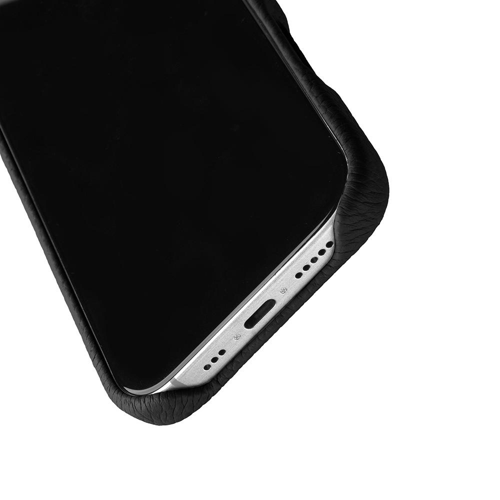 MELKCO Per iPhone 16 Pro Custodia Magnetica Vera Pelle di Vacca PC Copertura Posteriore per Telefono