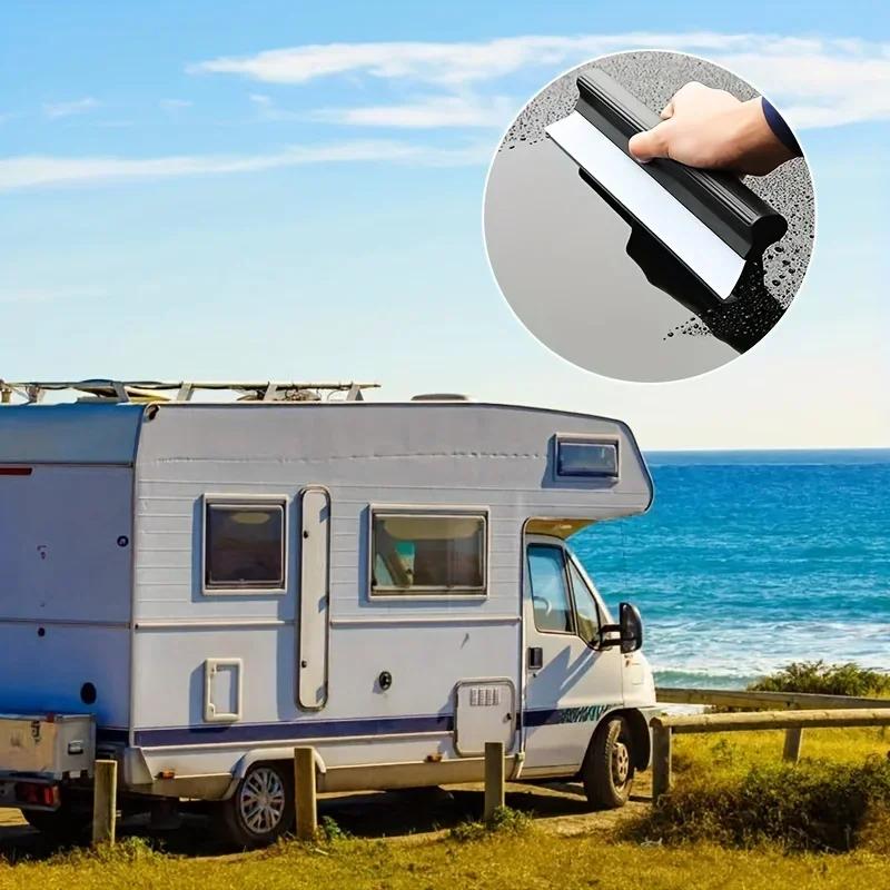 Car Flexible Soft Silicone Wiper Window Cleaning Glass Scraper Silicone Handy Squeegee Auto Blade Clean Scraping Film Scraper