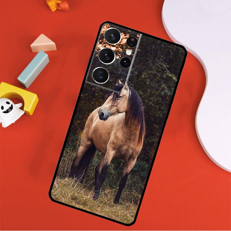 Domineering Cool Horse Phone Case For Samsung Galaxy S25 Ultra S9 S10 S20 S21 FE S22 S23 S24 Plus S24 Ultra Cover