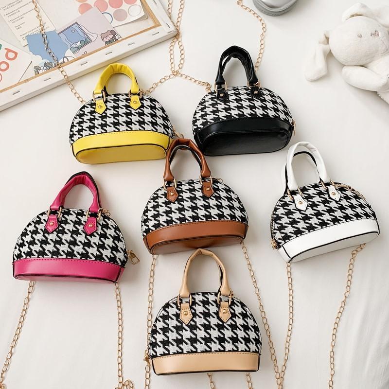 Shell Bag For Kids With Pu Material And Color Block Design For Daily Use