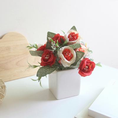 Simulationsblume, auffälliger, lichtbeständiger Kunststoff, lebendige künstliche Rosenblumendekoration für Zuhause