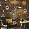 Coffee Shop Mural Retro Coffee Shop 3d Alphabet Background Wallpaper Cafe Restaurant Snack Bar Wall Mural Wallpaper