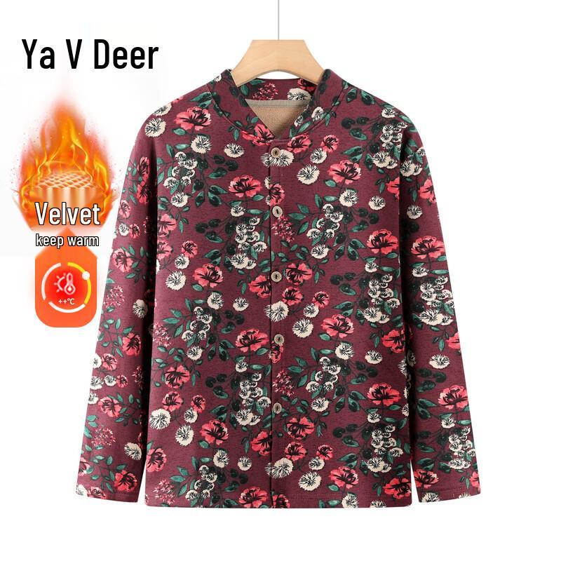 

Yalu Women s Fleece-Lined Thermal Cardigan Top 2XL