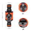2PCS 16MM Equal Garden Hose Shut Off Valve Fitting Plastic Tubing Tap Adapter Quick Joint for Watering Irrigation Car Wash
