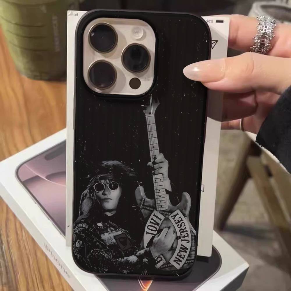 B-BonS J-Jovi Phone Case For IPhone 16 15 17 Pro 11 12 13 14 Pro Max Plus Soft Ripple Silicone Cover Shell