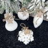 White Foam Christmas Ball Ornaments Xmas Tree Hanging Snowflake Bell Pendants Navidad Home Party Decorations 2025 New Year Gifts