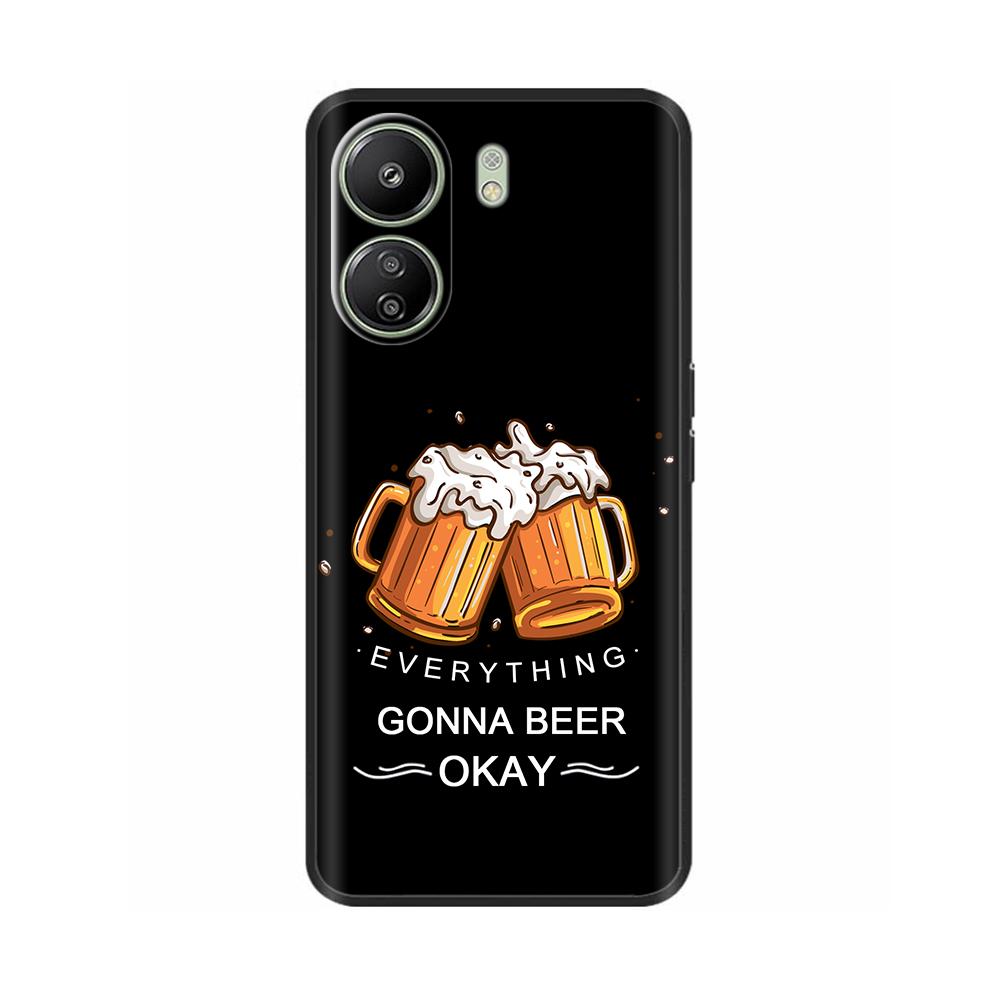 Pour Coque Poco C65 Housse en Silicone Pour Xiaomi POCO C 65 4G Coque Cœur Papillon Protection Complète Housse de Téléphone en Silicone Liquide Souple
