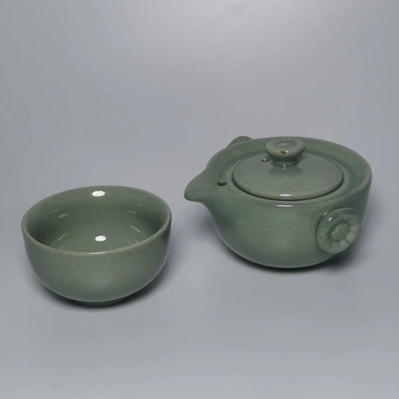 Cestovní čajový set v různých stylech, vysoké kvality, krásný a elegantní Gaiwan, čajová konvička a šálky, porcelánový čajový set, 1 čajová konvička, 1 čajový šálek