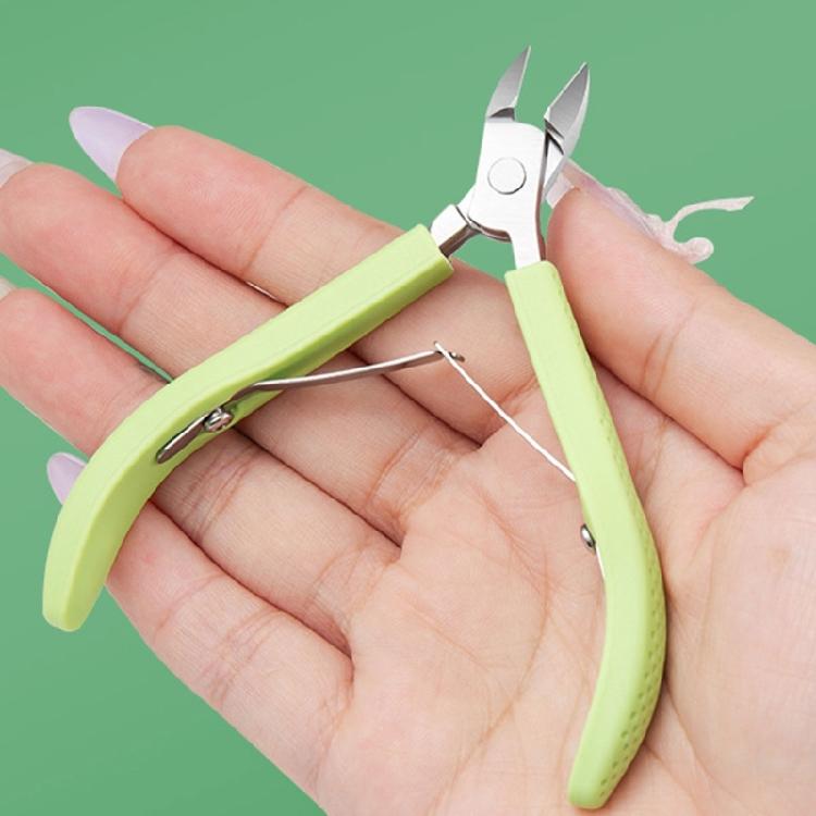 Stainless Steel Full Jaw Cuticle Shears Clippers Comfortable Rubber Handle Trimmer Professional Nail Care Tool