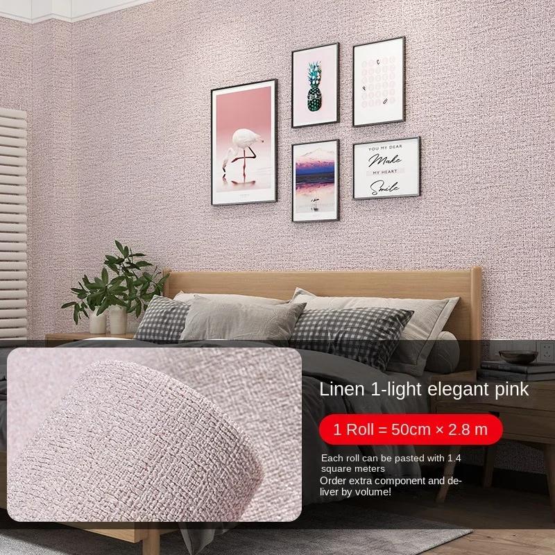 0.5x2.8m 3D Wall Linen New Design Self-adhesive Living Room Bedroom Waterproof Wallpaper Children's Room Decorative Wall