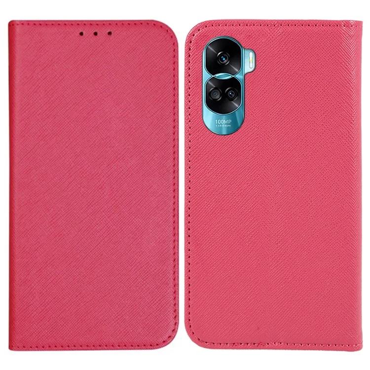 

For Honor 90 Lite 5G / X50i 5G Leather Protective Case Cross Texture Wallet Stand Phone Cover