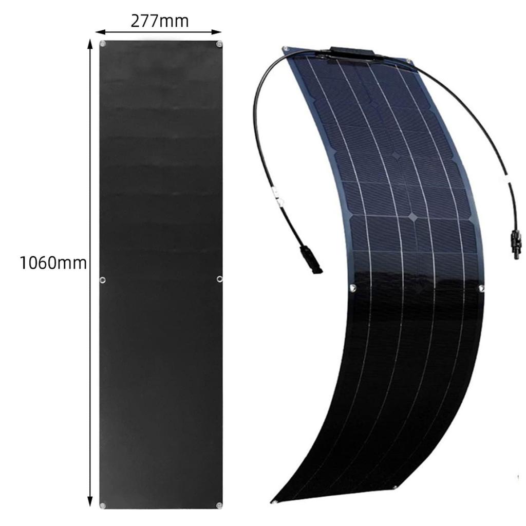 100W Flexible Solar Panel & Controller Kit - 2pcs Photovoltaic System Set