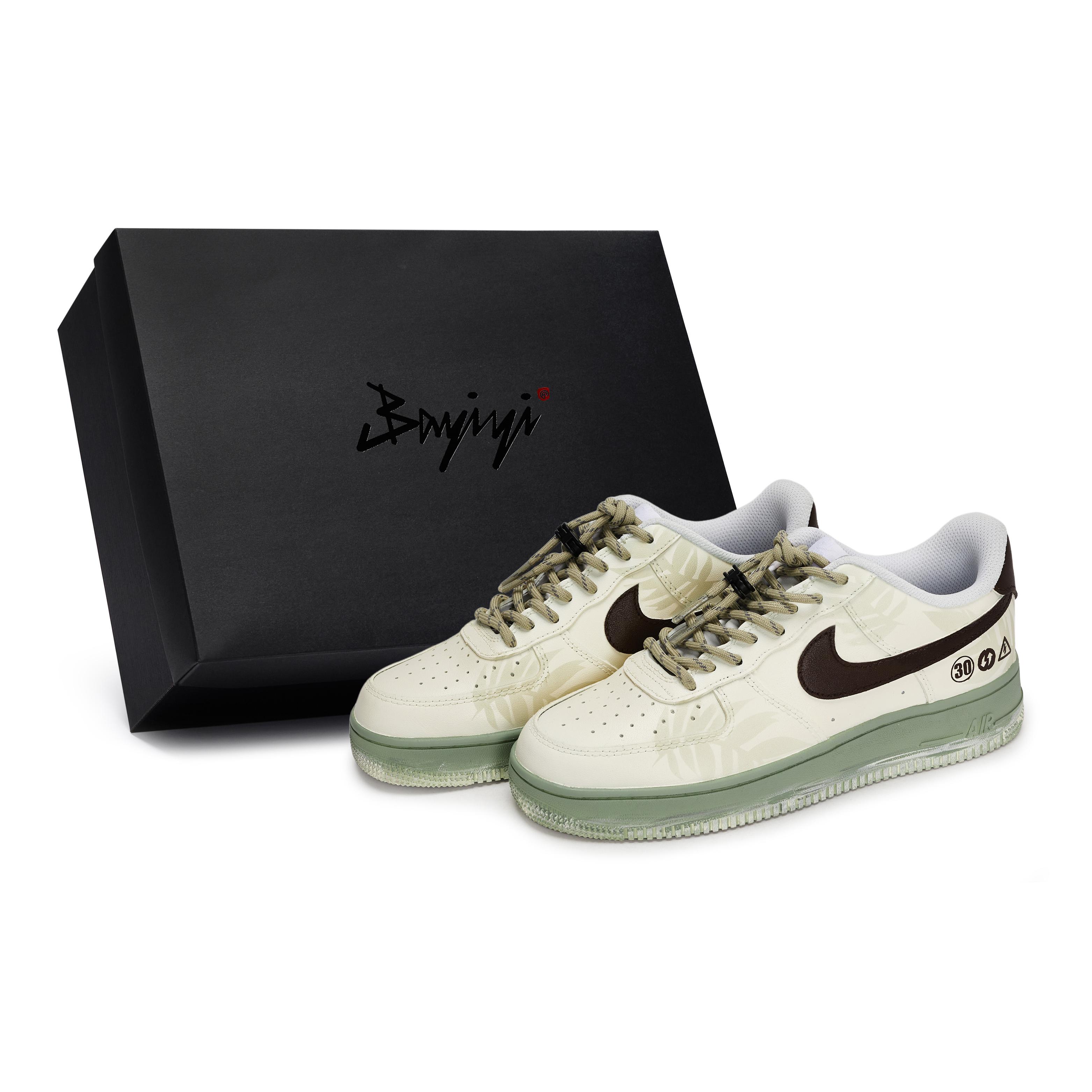 

Nike Air Force 1 Skateboard Shoes Unisex Low Top Beige/Brown/Green CW2288-111(Team80-S-BOX) 38