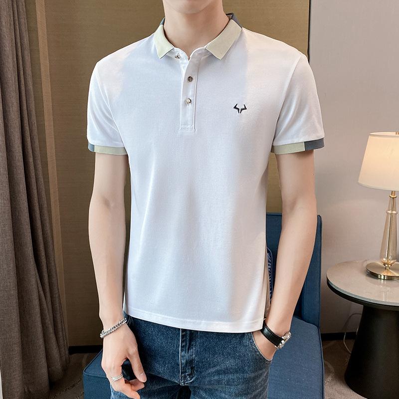 Short Sleeve Korean Thin Solid Color Men 'S Casual Summer Polo Shirt