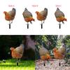 Decorative Hen Garden Stake Patio Stakes Decoration Yard Art Animal Statue Stakes for Patio Garden Pathway Outdoor Backyard