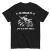 Raccoon On Skateboard Funny Cotton T Shirt It Is What Meme