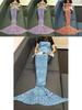Mermaid Tail Blanket With Knit Fabric For Cozy Home Lounge Decor