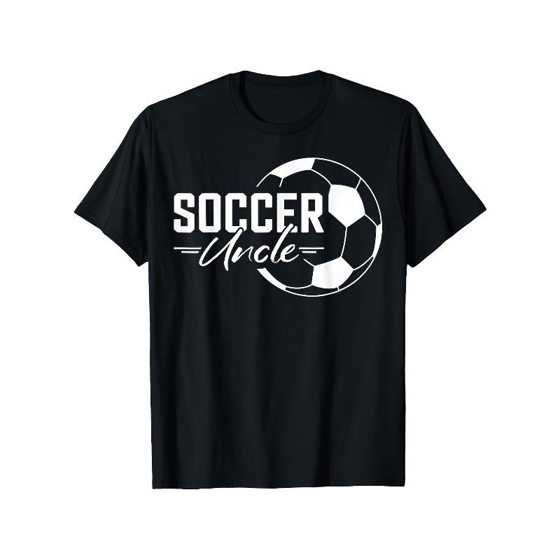

European sizes Proud Soccer Uncle Player TShirt Graphic Tees Men Tshirt Funny Tshirts Summer Short-sleeved Printed T-shirt S чёрный