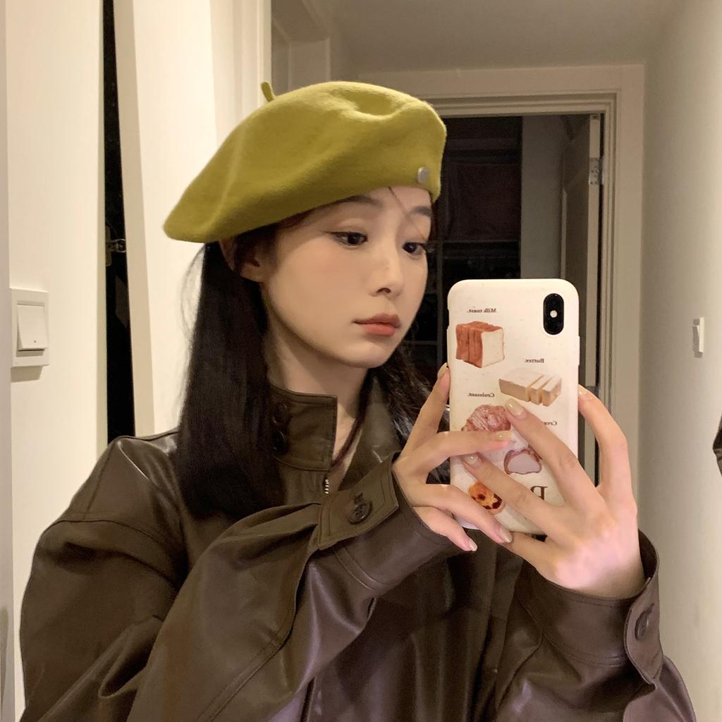 Korean New High Quality Wool Beret for Women In Autumn and Winter Versatile Temperament Retro Face Showing Small High End Hat