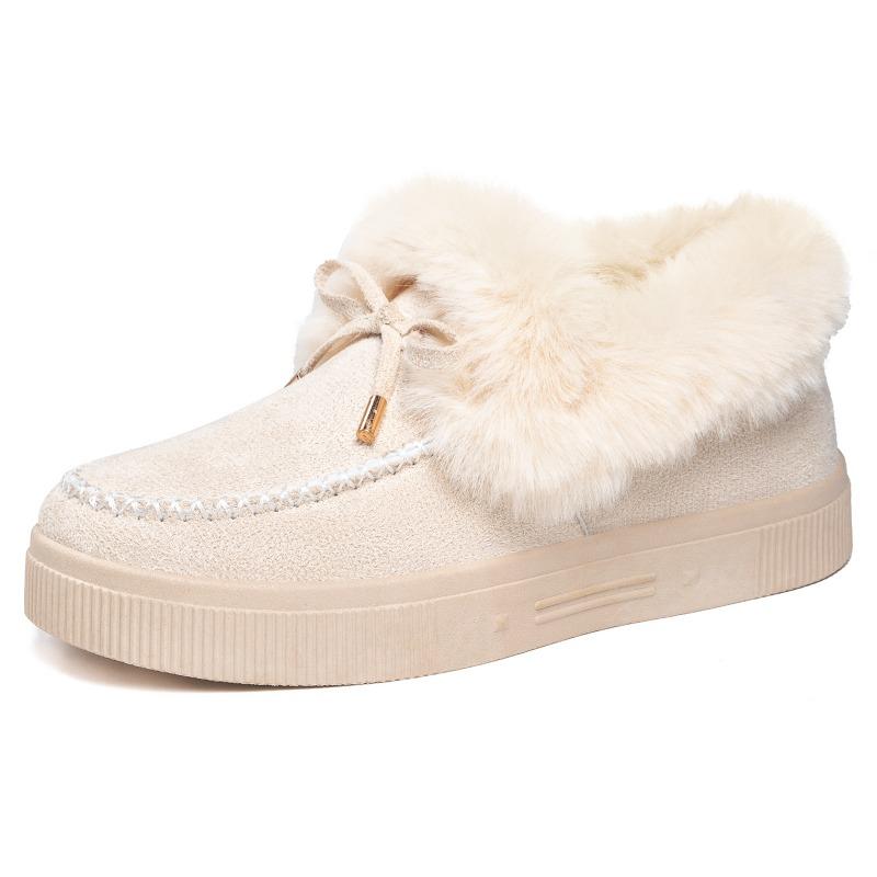 Women's Shoes, Cotton Shoes, Oversized Fleece and Thickened Cotton Boots, Warm Snow Boots