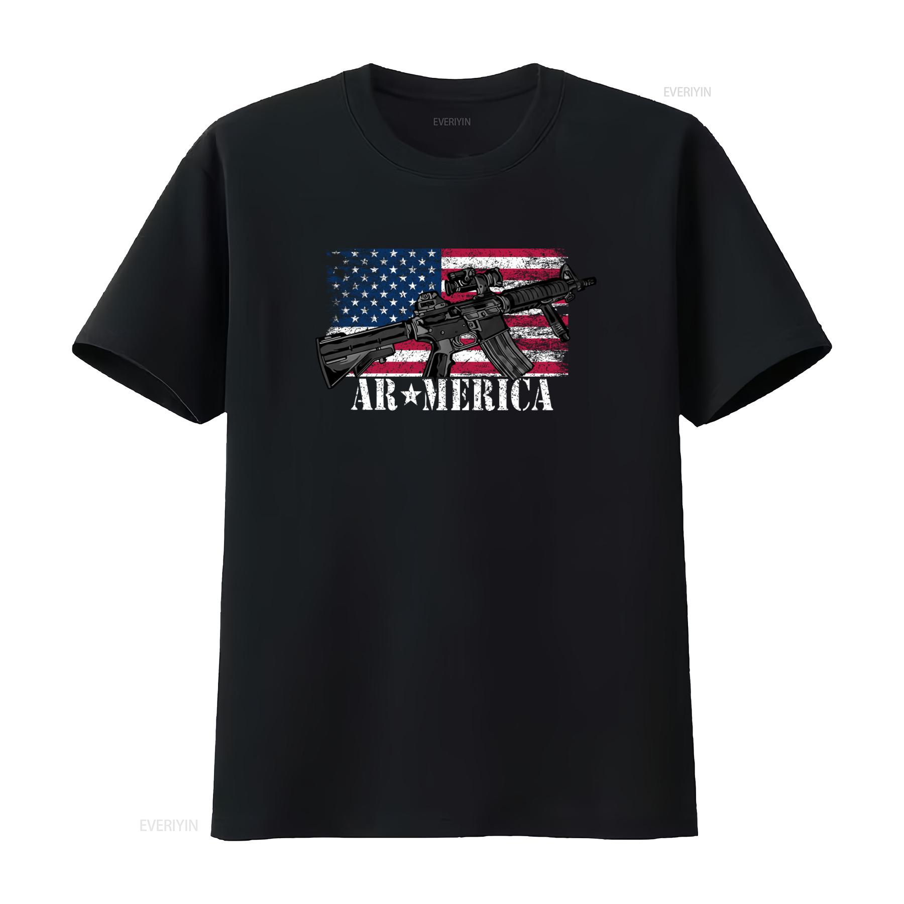 

Ar Merica T Shirt Funny 15 Usa Flag Patriotic Gun Owner Design for Freedom Independence Day vintage Washed Comfortable 4XL