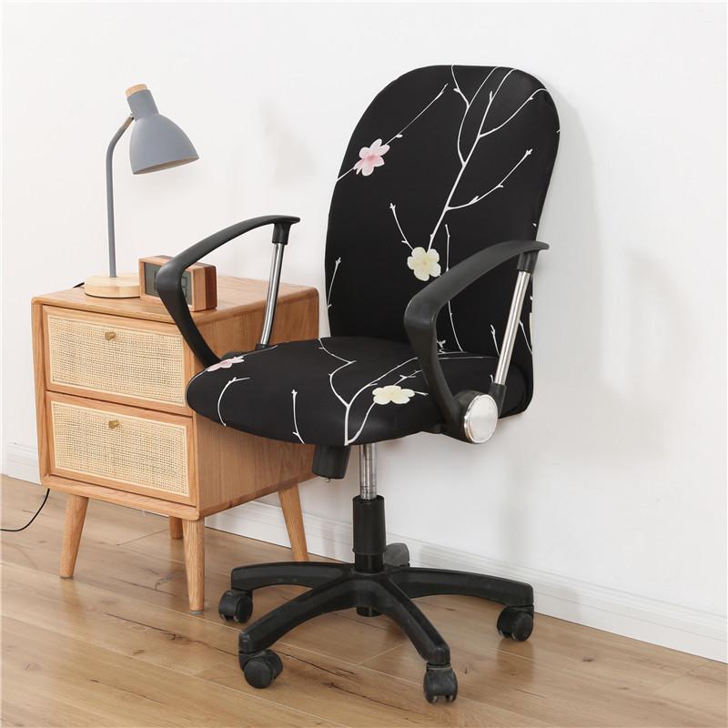 Office Computer Chair Cover, Armrest Seat Cover, Fabric Swivel Chair Cover, One-Piece Elastic Internet Cafe Stool Cover