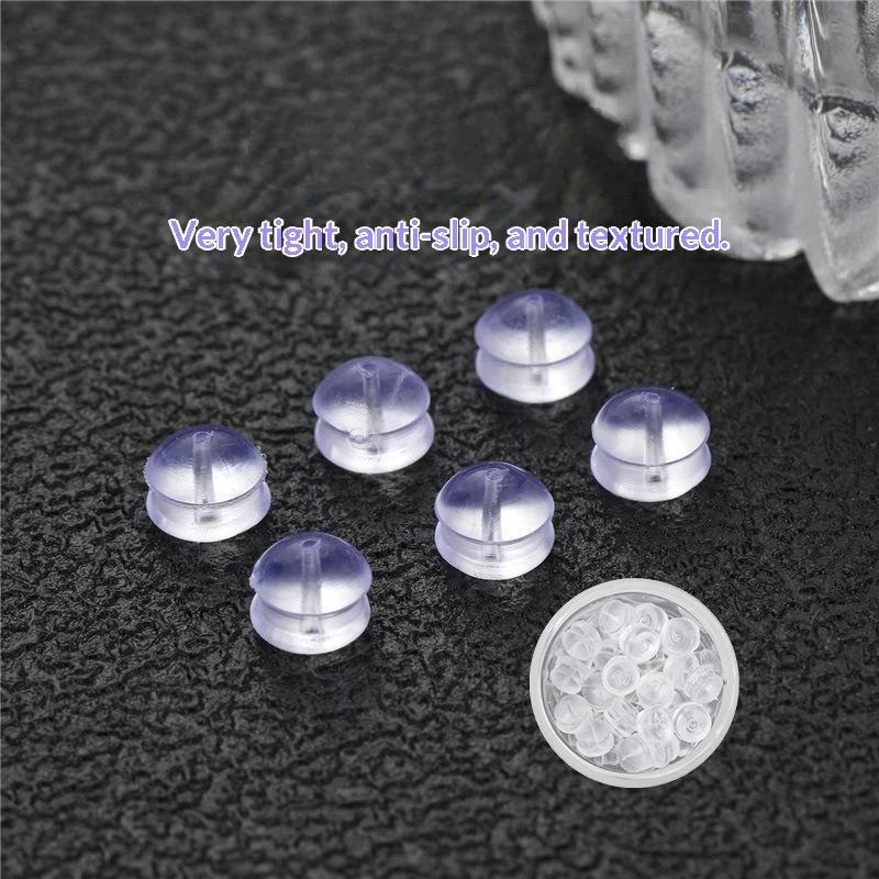 Eco-friendly Soft Silicone Earring Back Stoppers 200-2000Pcs Non-toxic for Stud Earrings DIY Jewelry Making