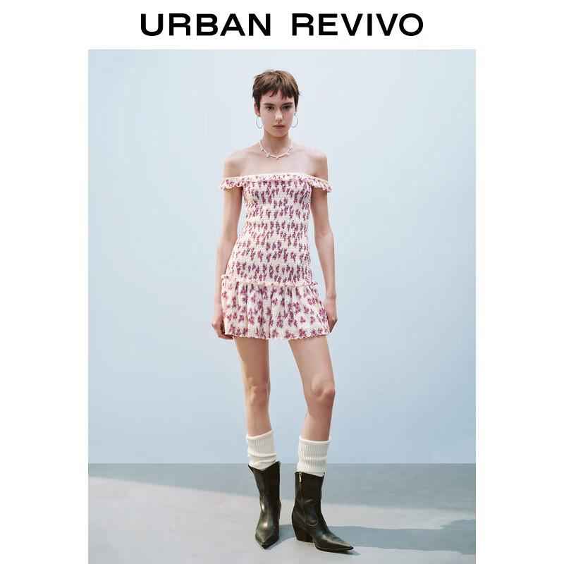 

UR 2025 Spring French Floral Slim Fit Mini Dress L