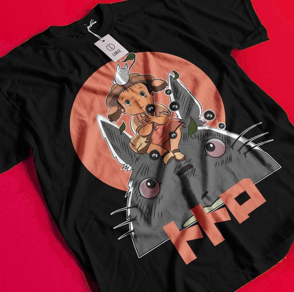 

My Neighbor Totoro T-Shirt Studio Ghibli Spirited Away Anime Gift Shirt All Size BB1290 L