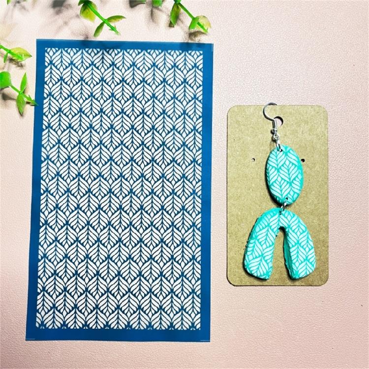 Heart Silk Screen Stencil Clay Silkscreen Print for DIY Printing Earring Scraper
