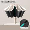 60K Buckle Men Women Umbrella Fully Automatic Reverse Folding Umbrella with Windproof Reflective Stripe UV Umbrellas