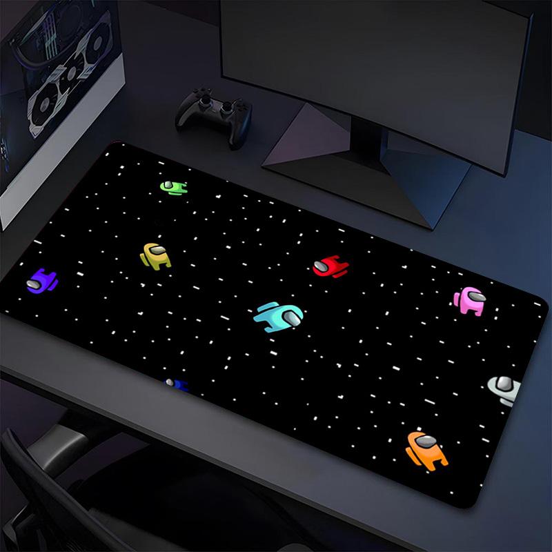 Space Friends Xl Gaming Mouse Pad Nonslip Rubber Base Stitched Edge Waterproof Desk Mat For Pc Laptop Gamer Office Computer Accessories C92917