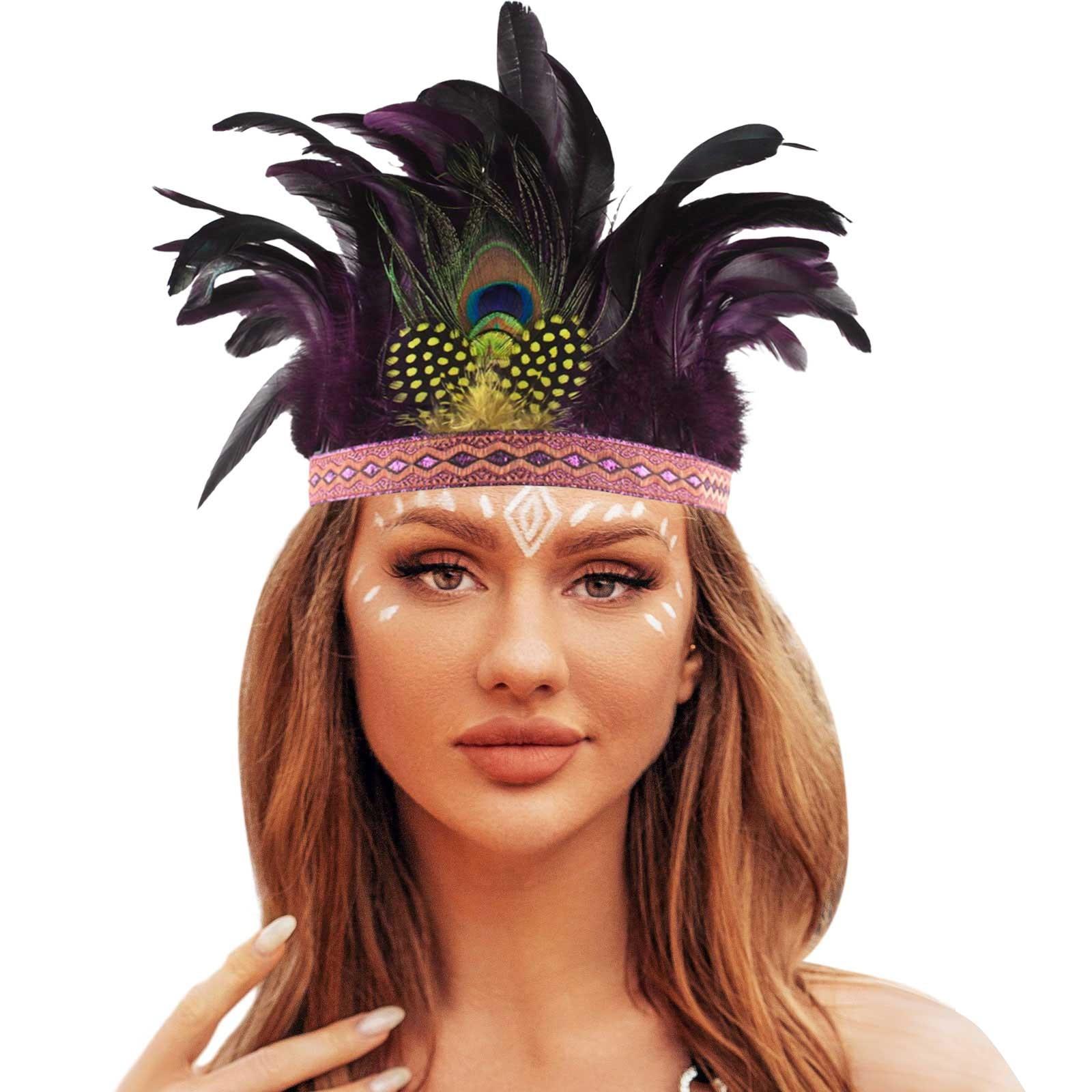 

Жіночі карнавальні головні убори з пір ям, пір яний головний убір для вечірки, танців, рейву, головний убір у стилі флаппер, барвисті ретро пов язки на голову, аксесуари для волосся One Size