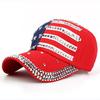 Heren Dames Baseballpet USA Vlag Diamant Klinknagel Merk Snapback Unisex Verstelbaar Rap Rock Hoeden Mode Gorras