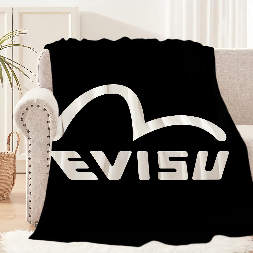Fashion Blanket Brand Plush Nap Sofa rug for Living Room E-Evisu-s Warm Office Bedroom Birthday Home Travel Kid Gifts