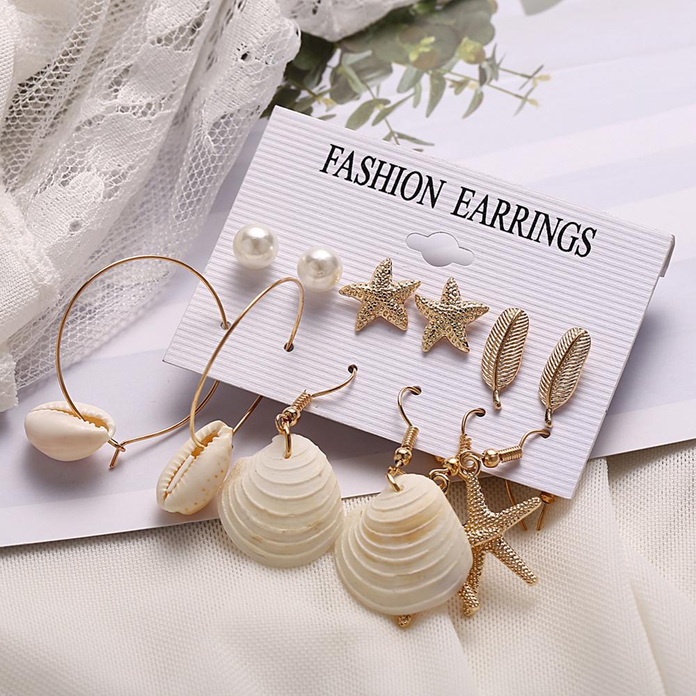 Female Retro Shell Earings Fashion Long Tassel Earring