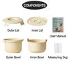 CaloBowl Microwave Rice Cooker Cream