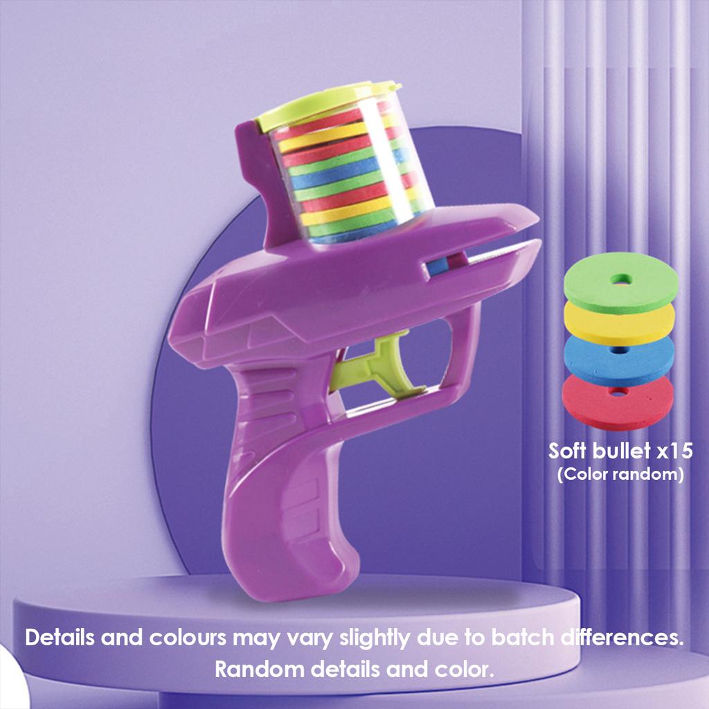 1pc Kids Outdoor Game Disc Gun Toy Flying Disc Shooting Launcher Gun Double Parent-child Interactive Children Toy for Boys Gifts