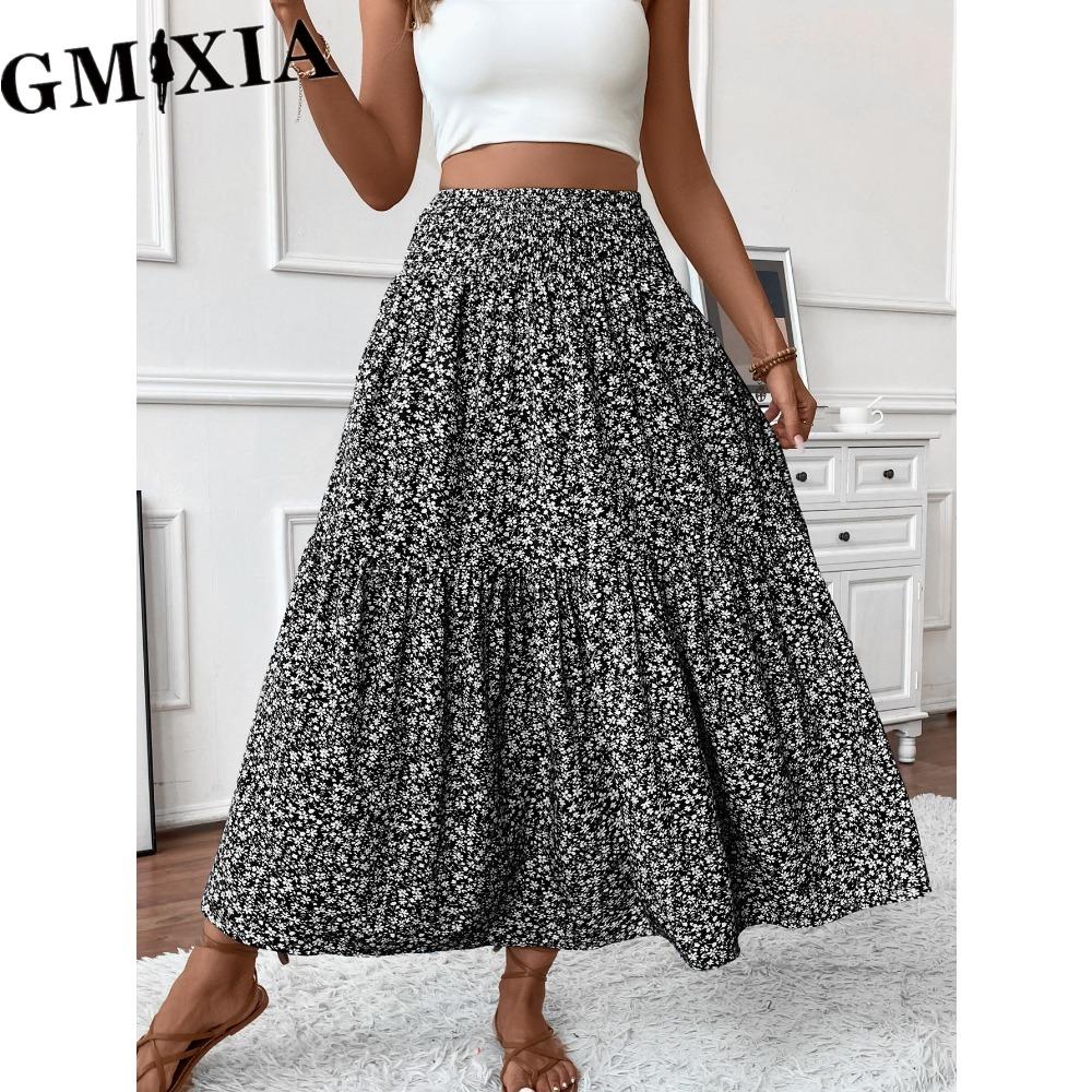 

GMXIA Women s Fashion Leisure Casual Summer Spring Skirt S чёрный